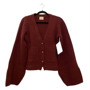 NWT Khaite scarlet cardigan XS